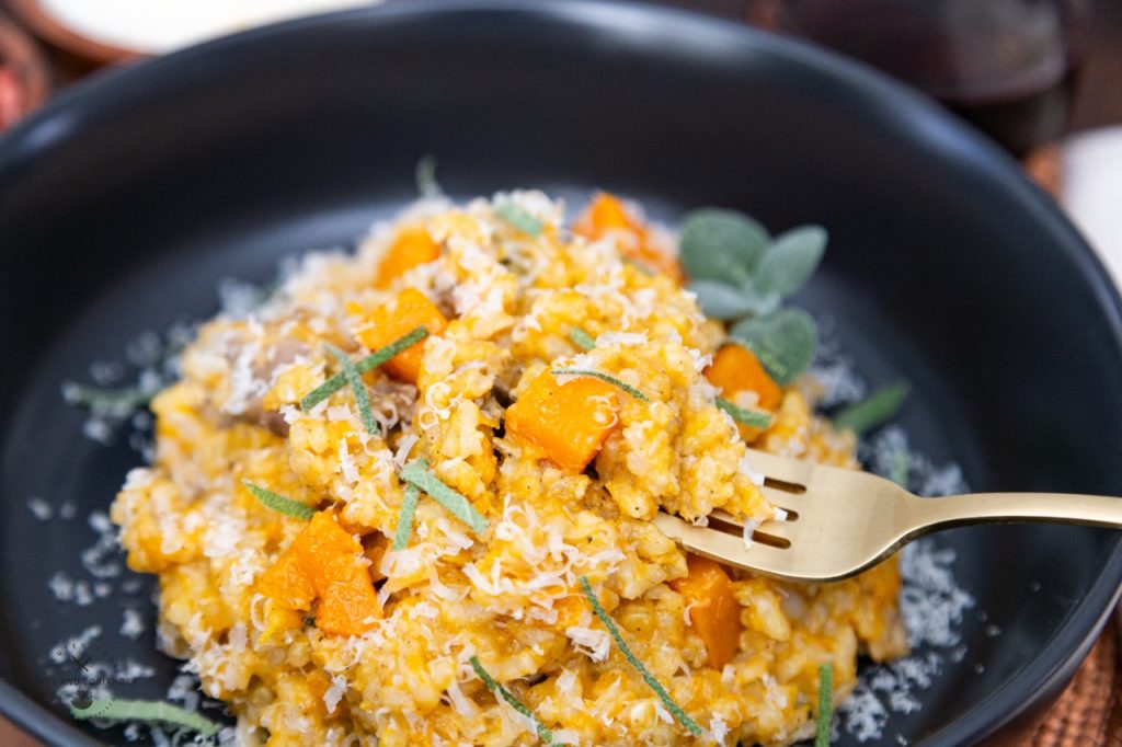 Risotto on a fork