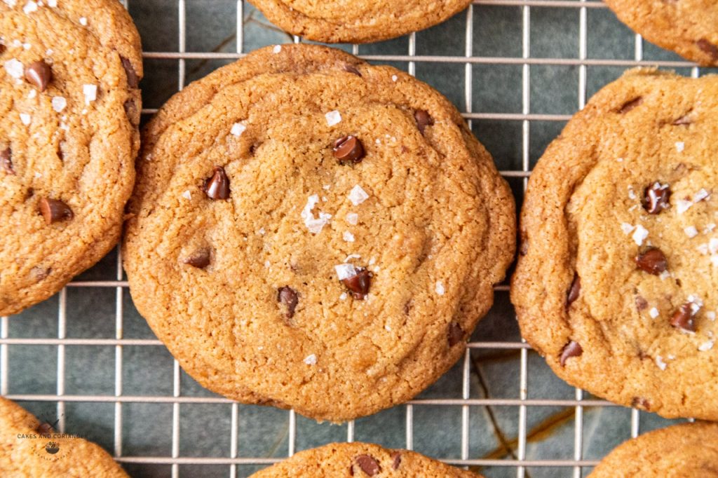 Crispy Chocolate Chip Cookies recipe close up